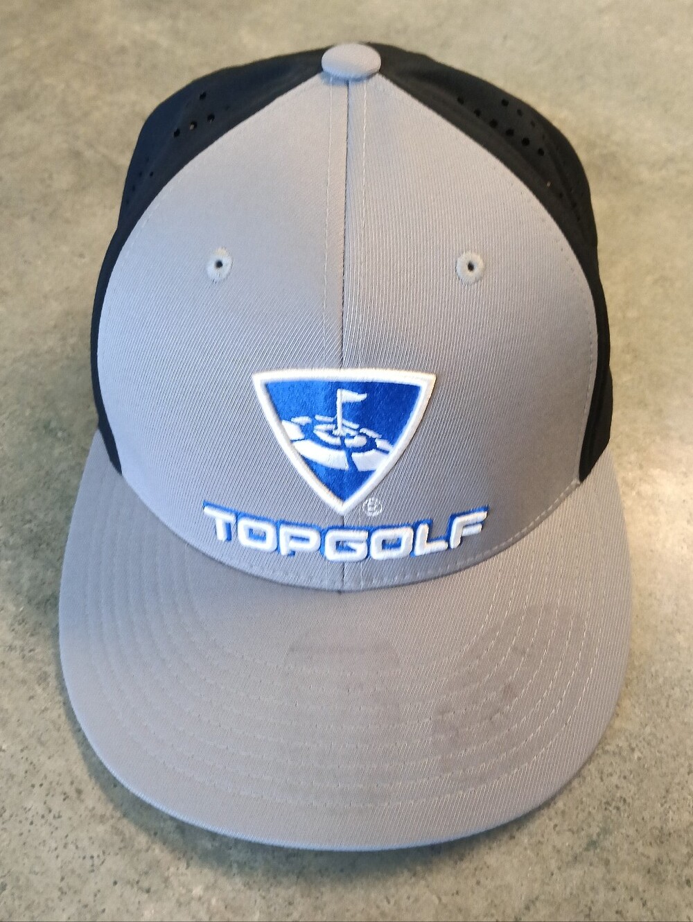 Men's Top Golf Gray & Black Flex Fit Hat (L/XL)